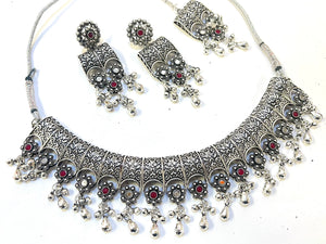 German Silver Necklace Sets , Garba Sets