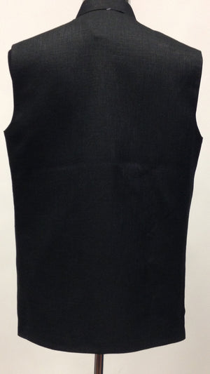 Men's Silk Vest - Black - 2