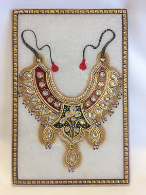 Necklace Design On Marble Plate - 3