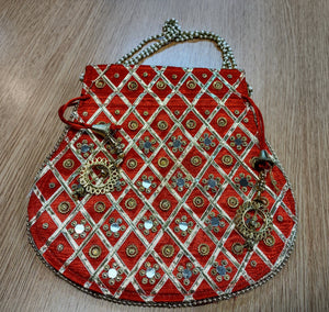 Potli style purses with shoulder chain