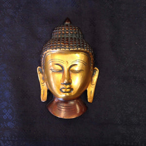 Antique Brass Buddha Wall Hanging - Sarang