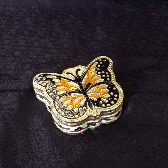 Butterfly shaped Meenakari Kumkum Box