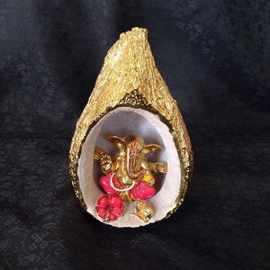 Statue - Gold Plated Coconut Lord Ganesha - Sarang