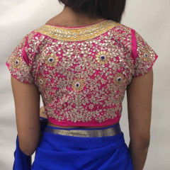 Silk Gottapati Designer Handmade Blouse - Pink - Sarang