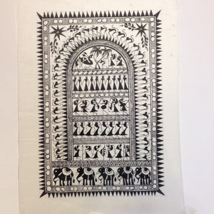 Frameable Warli Art Painting On Silk - 6