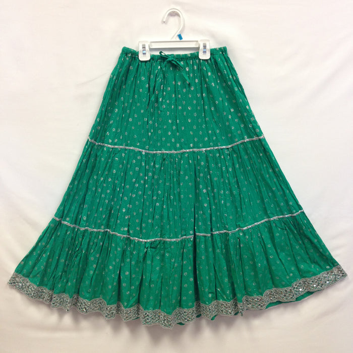 Girls Rajasthani Skirt - Green