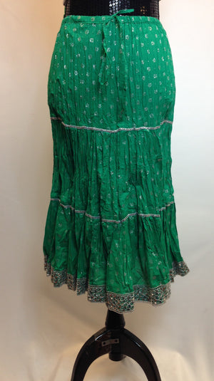 Girls Rajasthani Skirt - Green - 3
