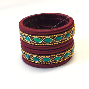Handmade Silk Thread Bangle Set