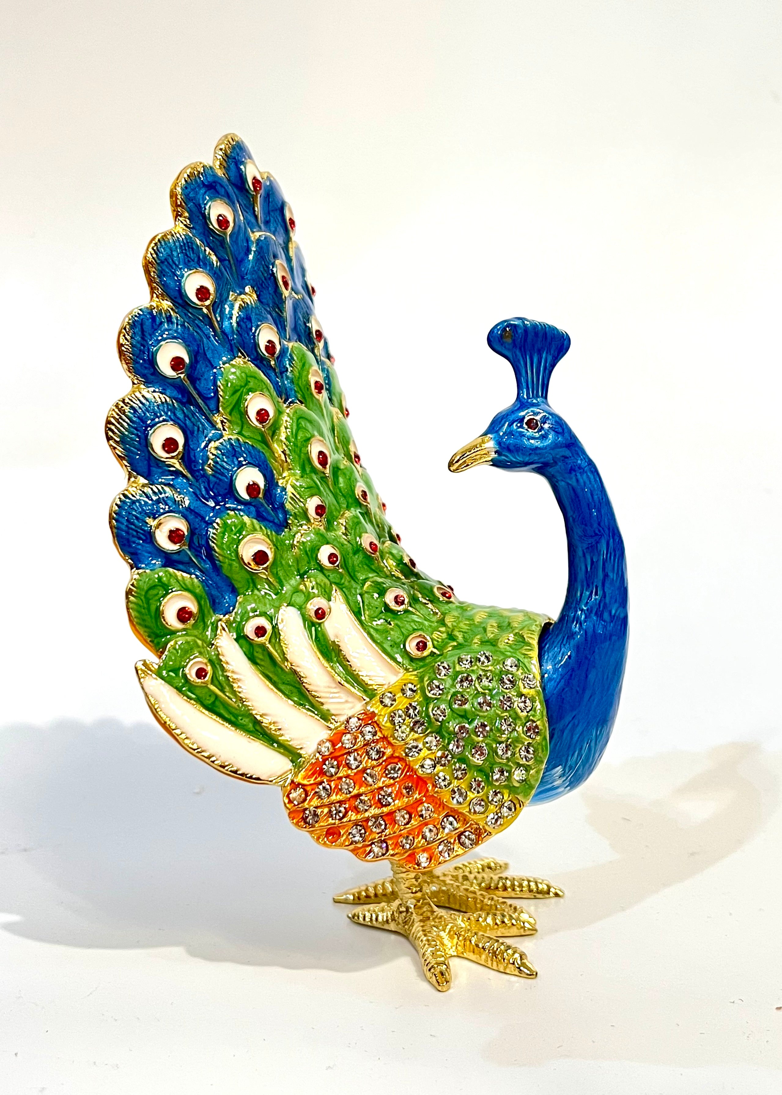 Peacock Trinket Statue