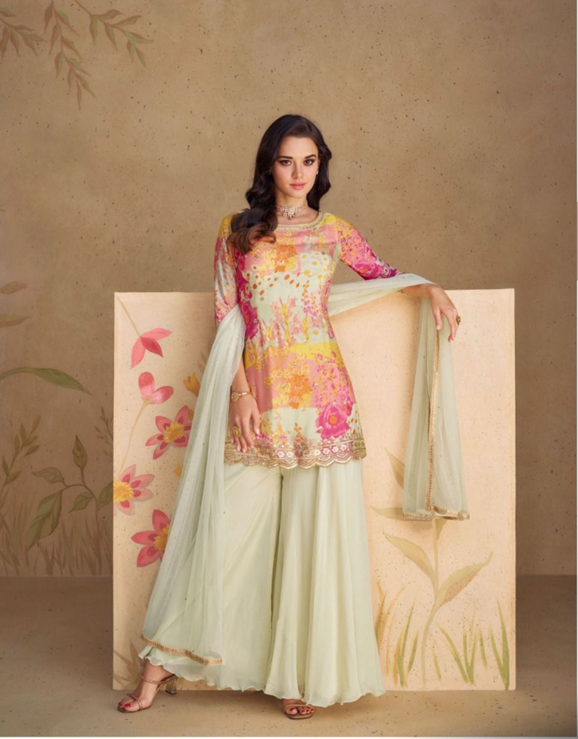 Floral Sharara Set