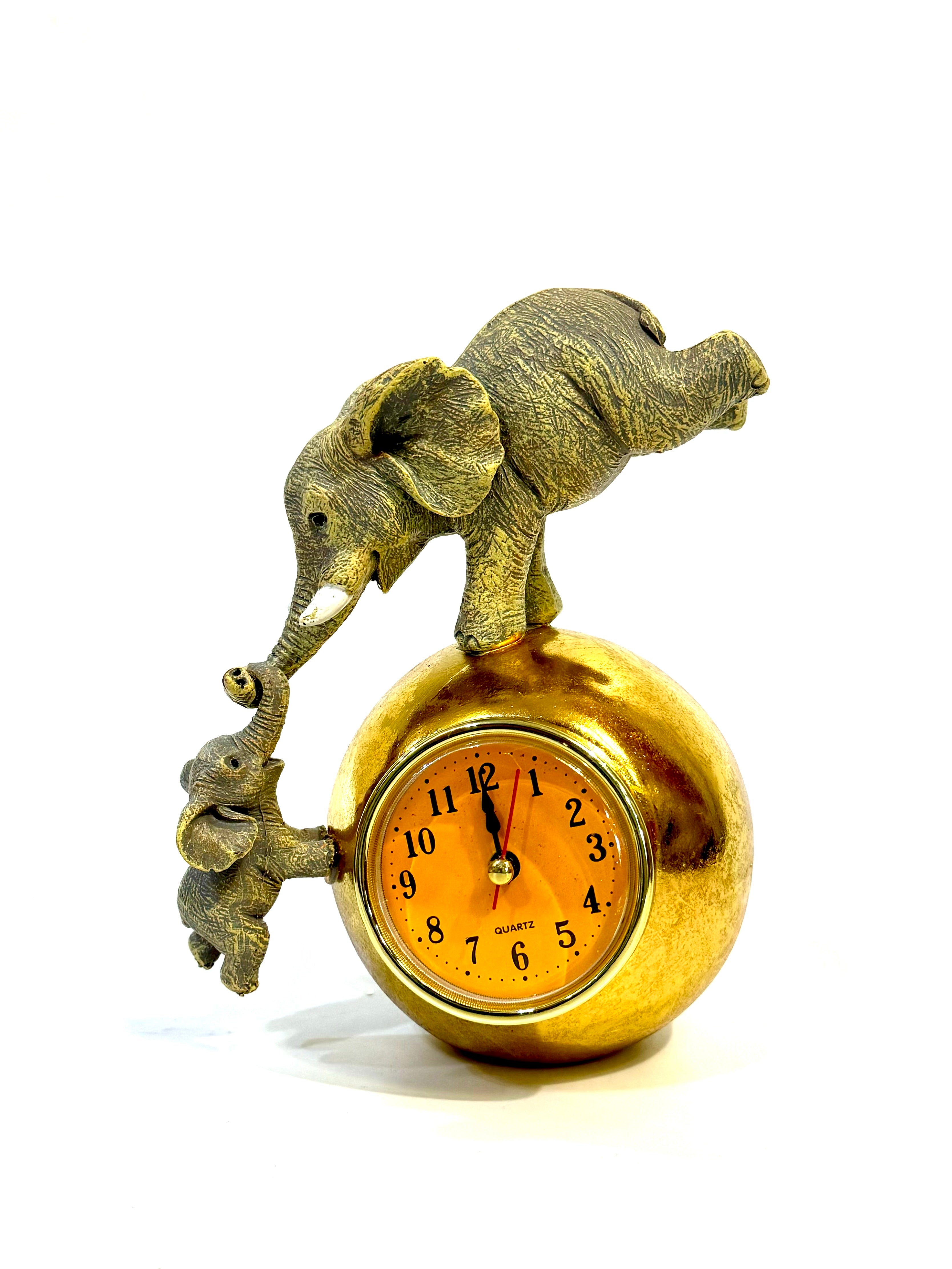 Resin Elephant Clock