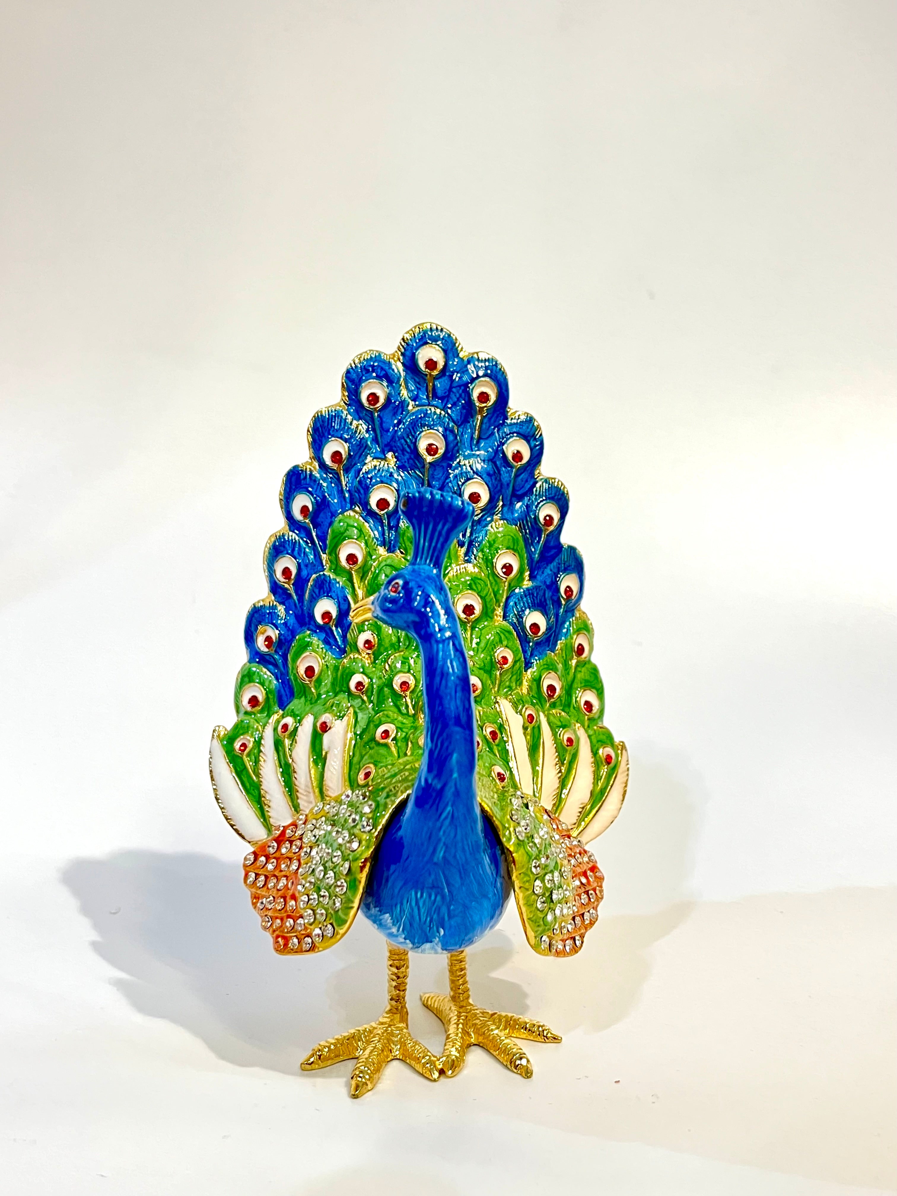 Peacock Trinket Statue