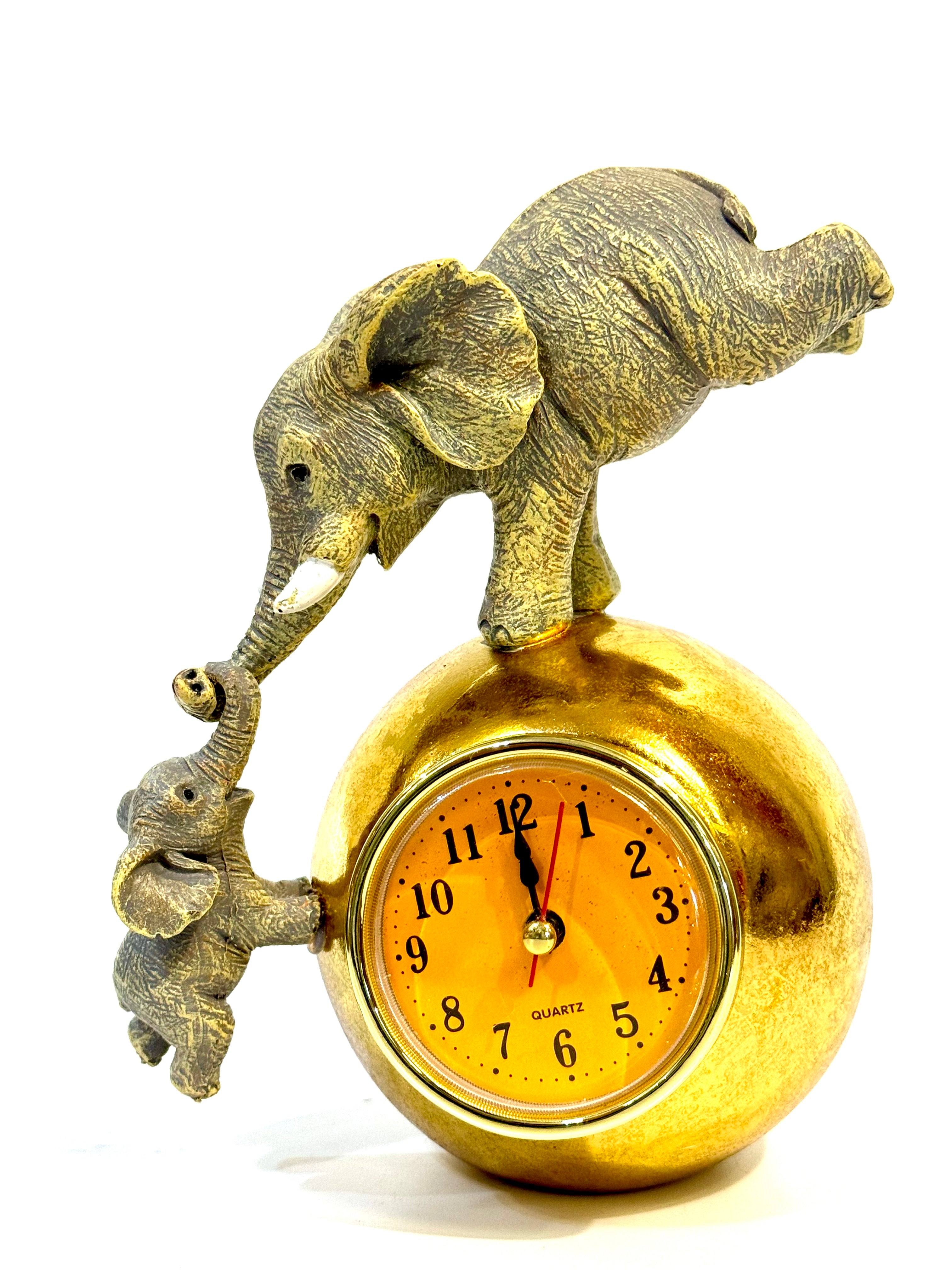 Resin Elephant Clock