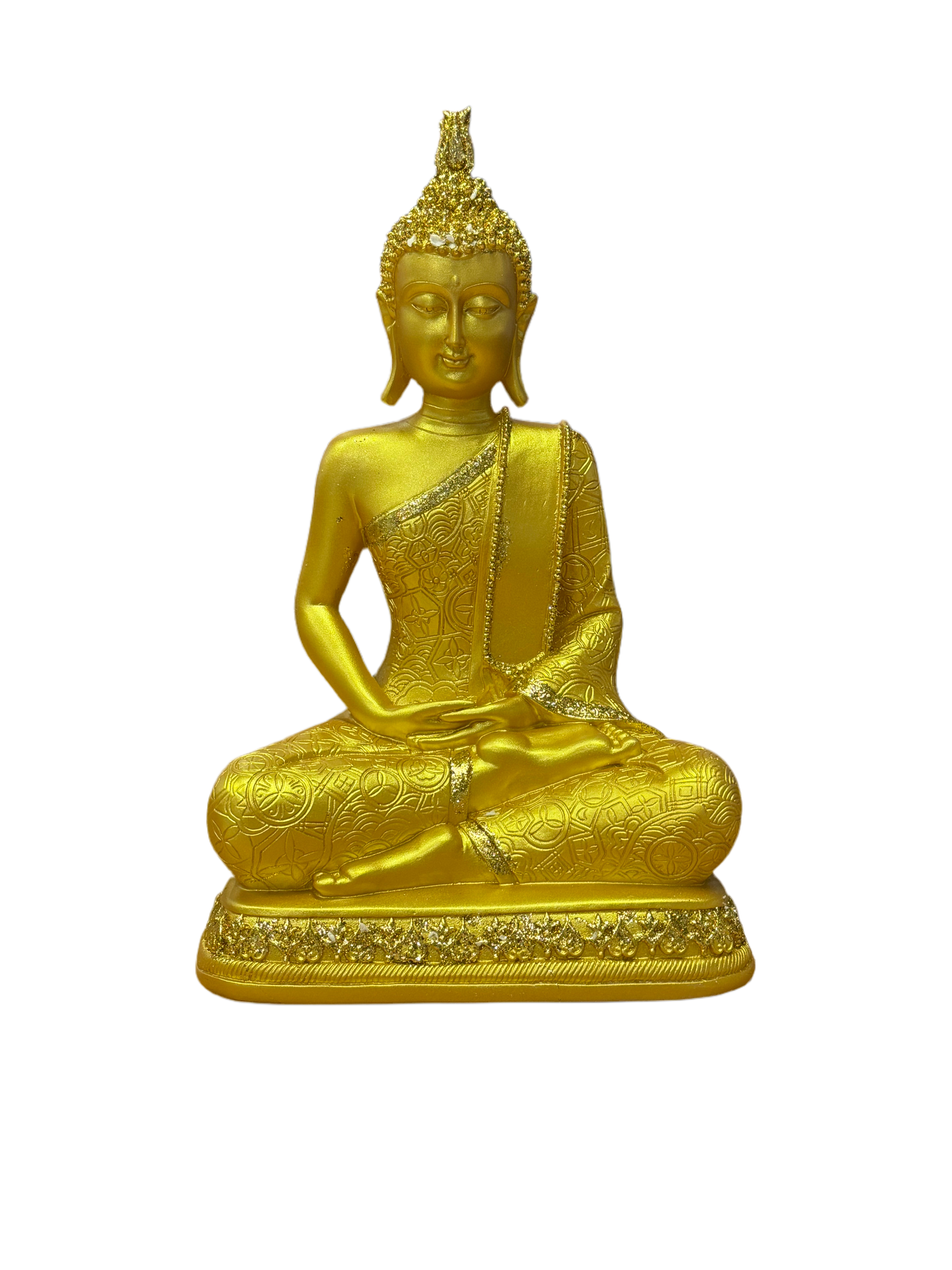 Golden Meditating Buddha Statue