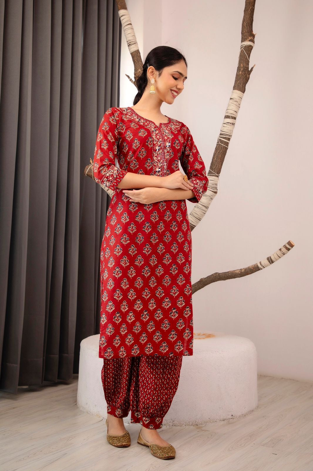 Cotton Kurta and Palazzo Set