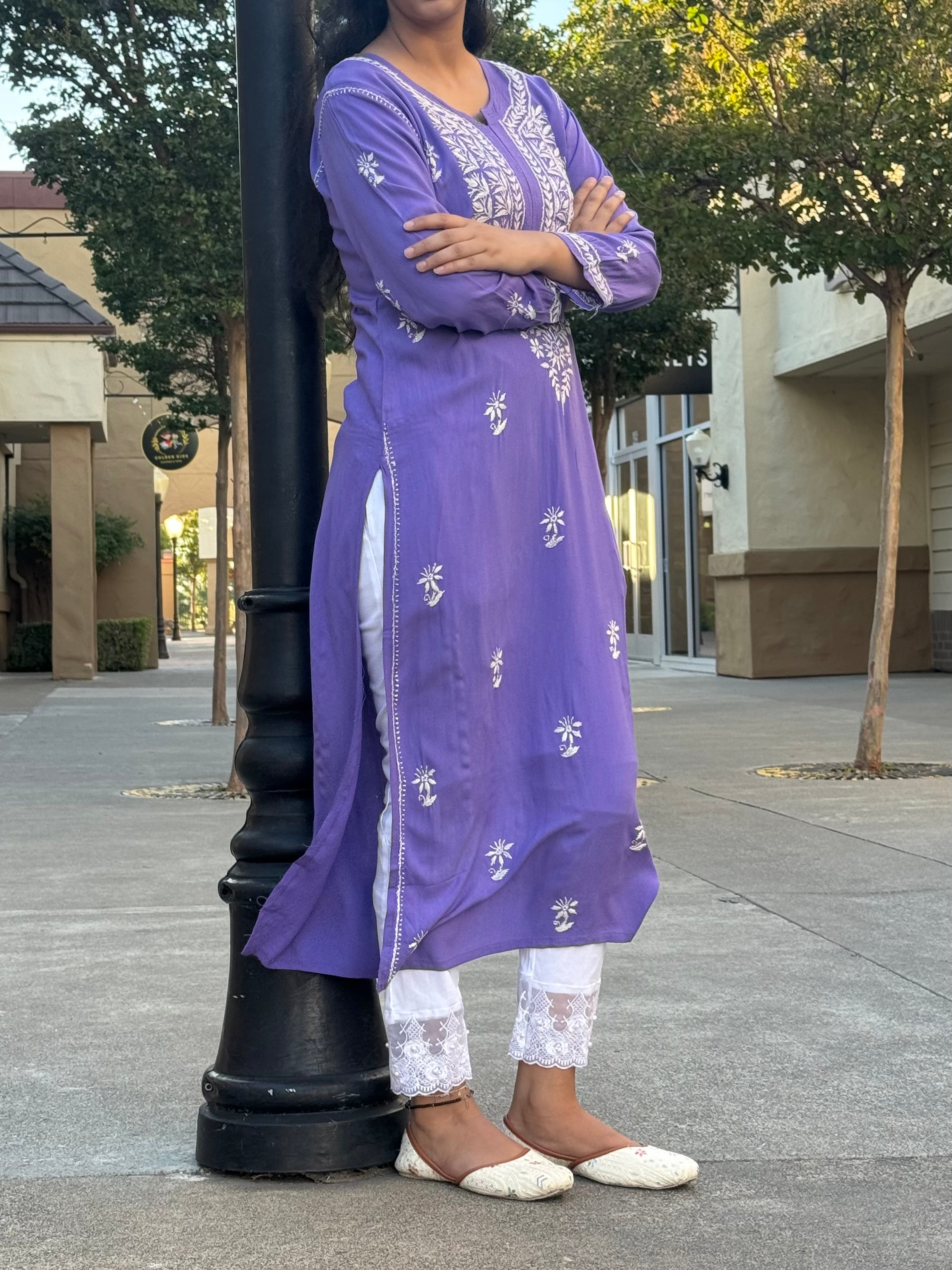 Women's Long Chikankari Kurtas