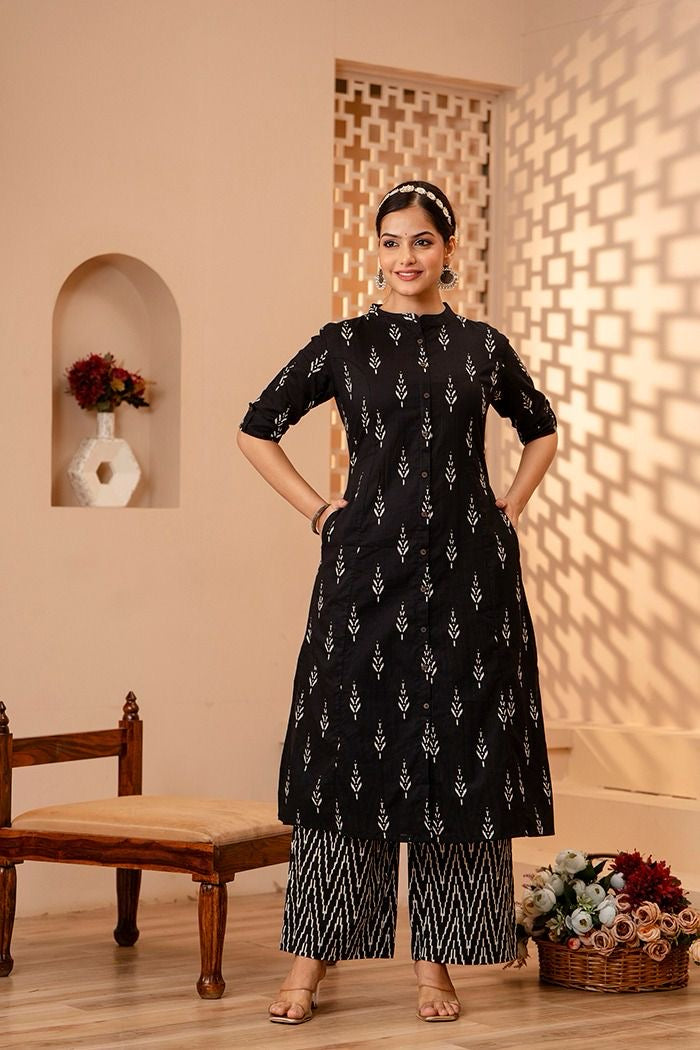 Cotton Kurta and Palazzo Set