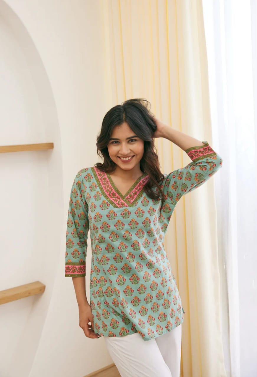 Cotton Block Print Kurti