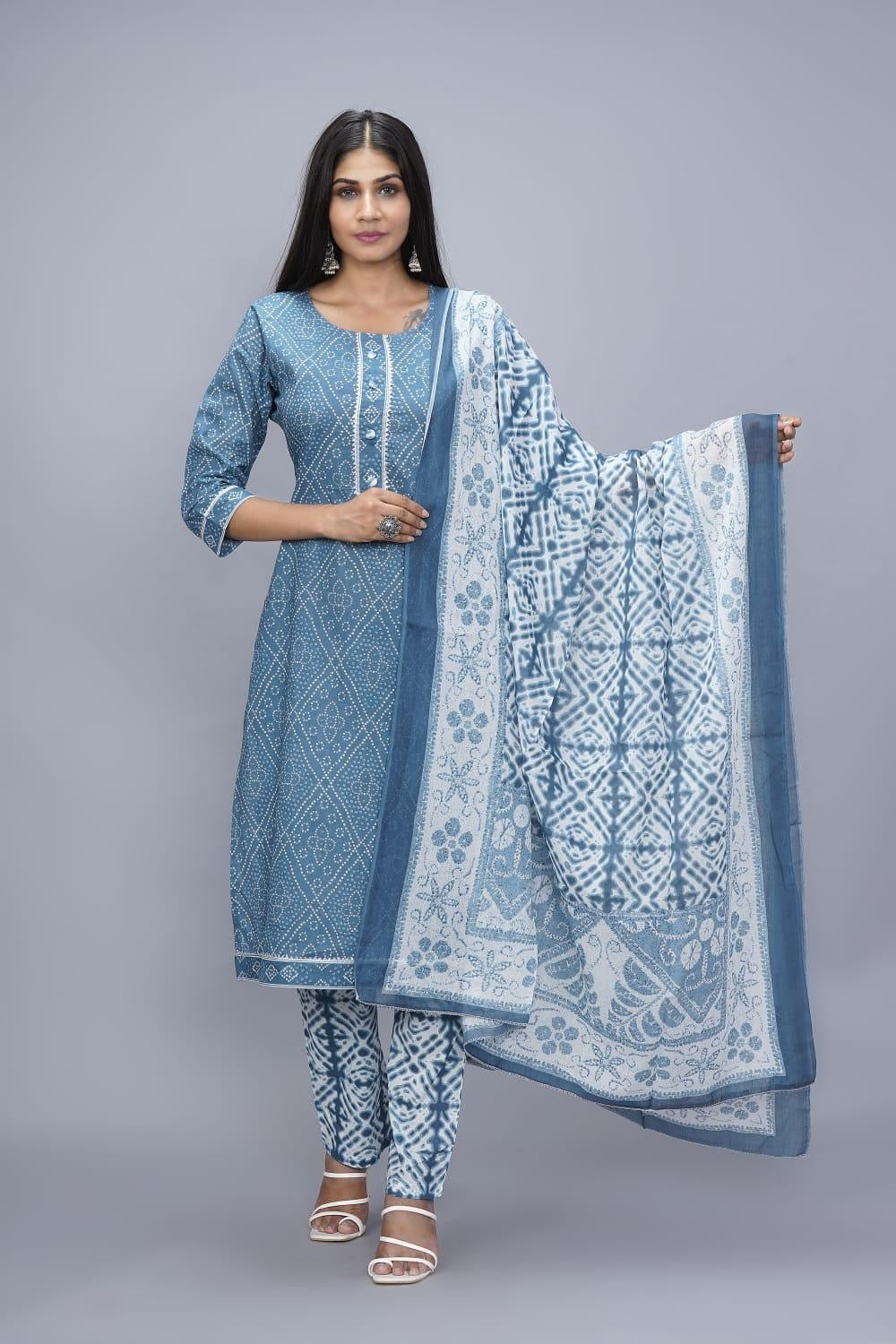 Cotton Kurta and Palazzo Set