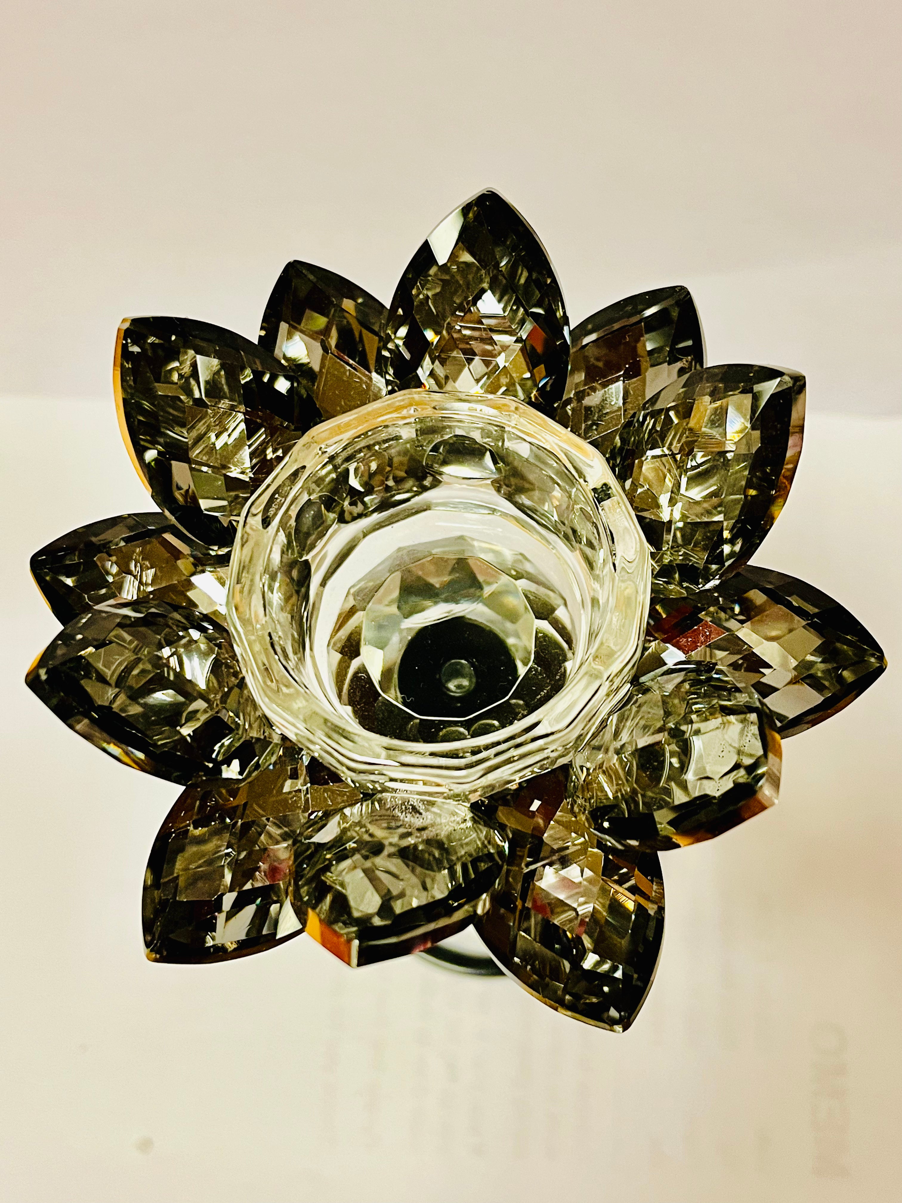 Lotus Crystal Candle Holder