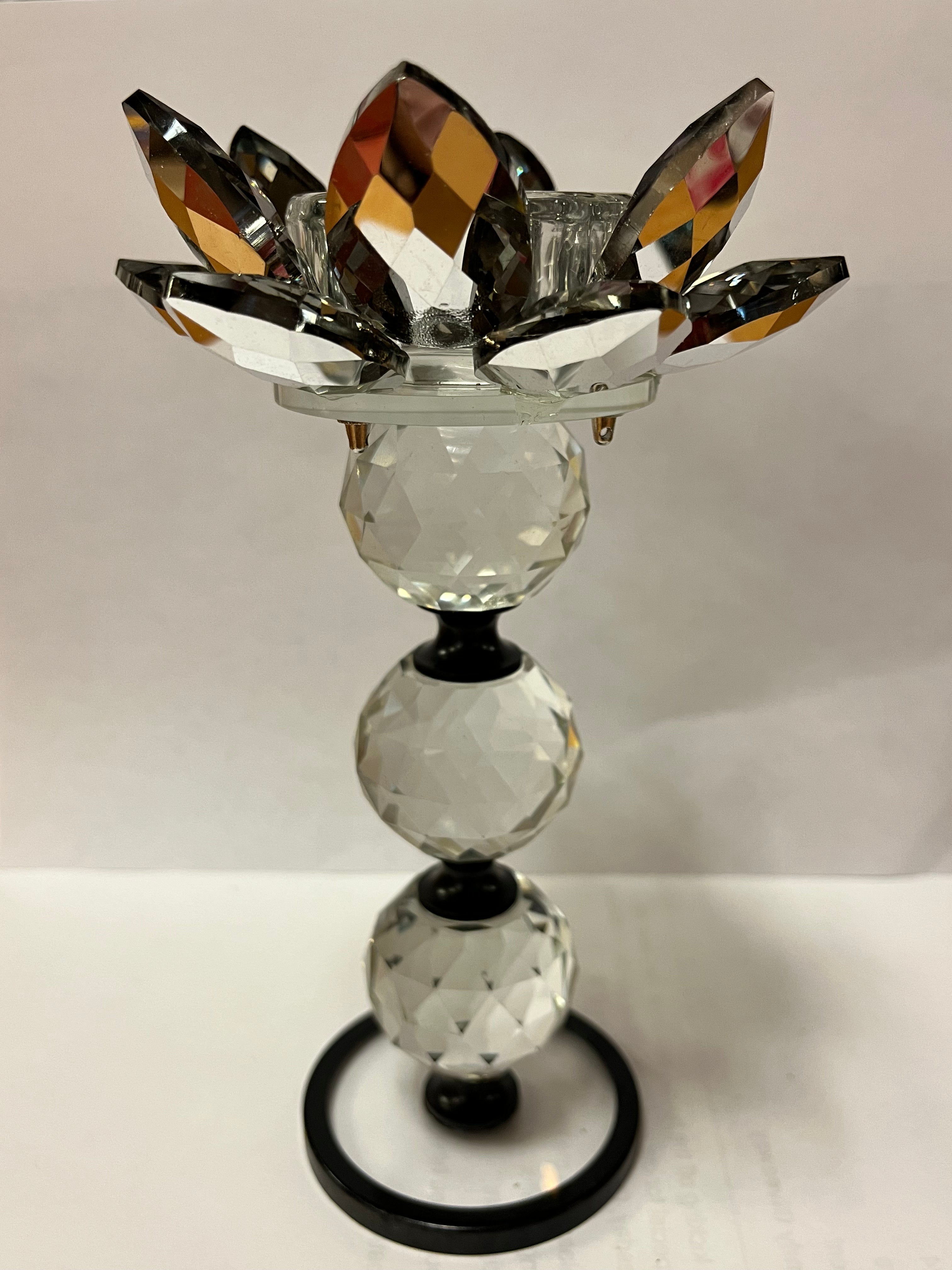 Lotus Crystal Candle Holder