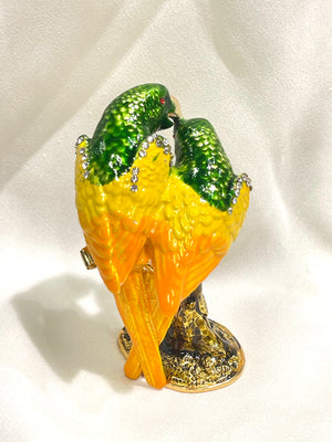 Brass/Metallic Parrot statue