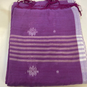 Women's Handwoven Purple Sari