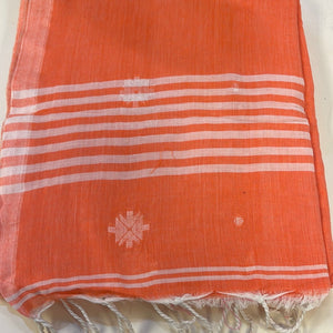 Women's Handwoven Orange Sari