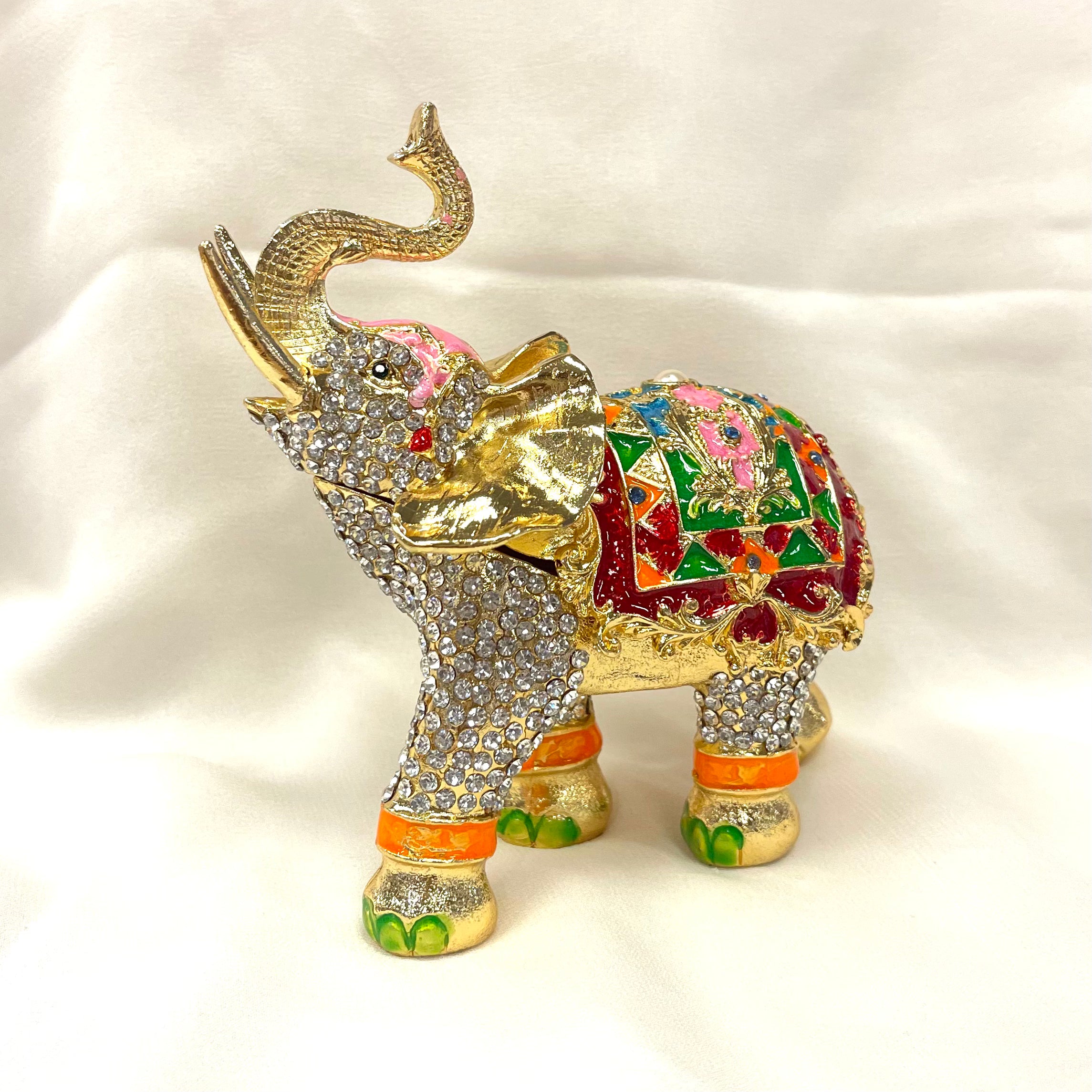 Stone Studded Elephant Figurine