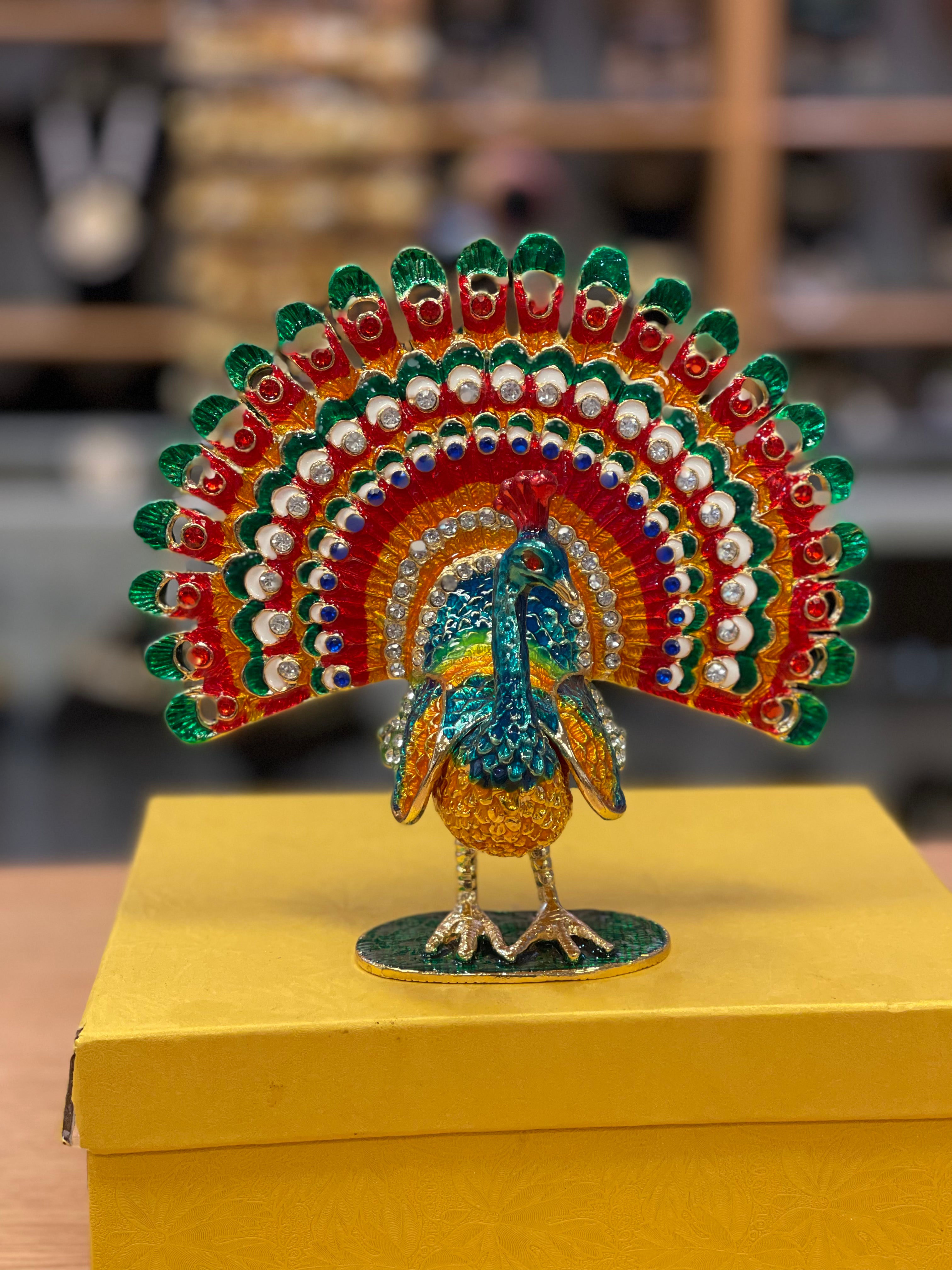 Brass/Metallic Peacock statue