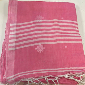 Women's Handwoven Pink Sari