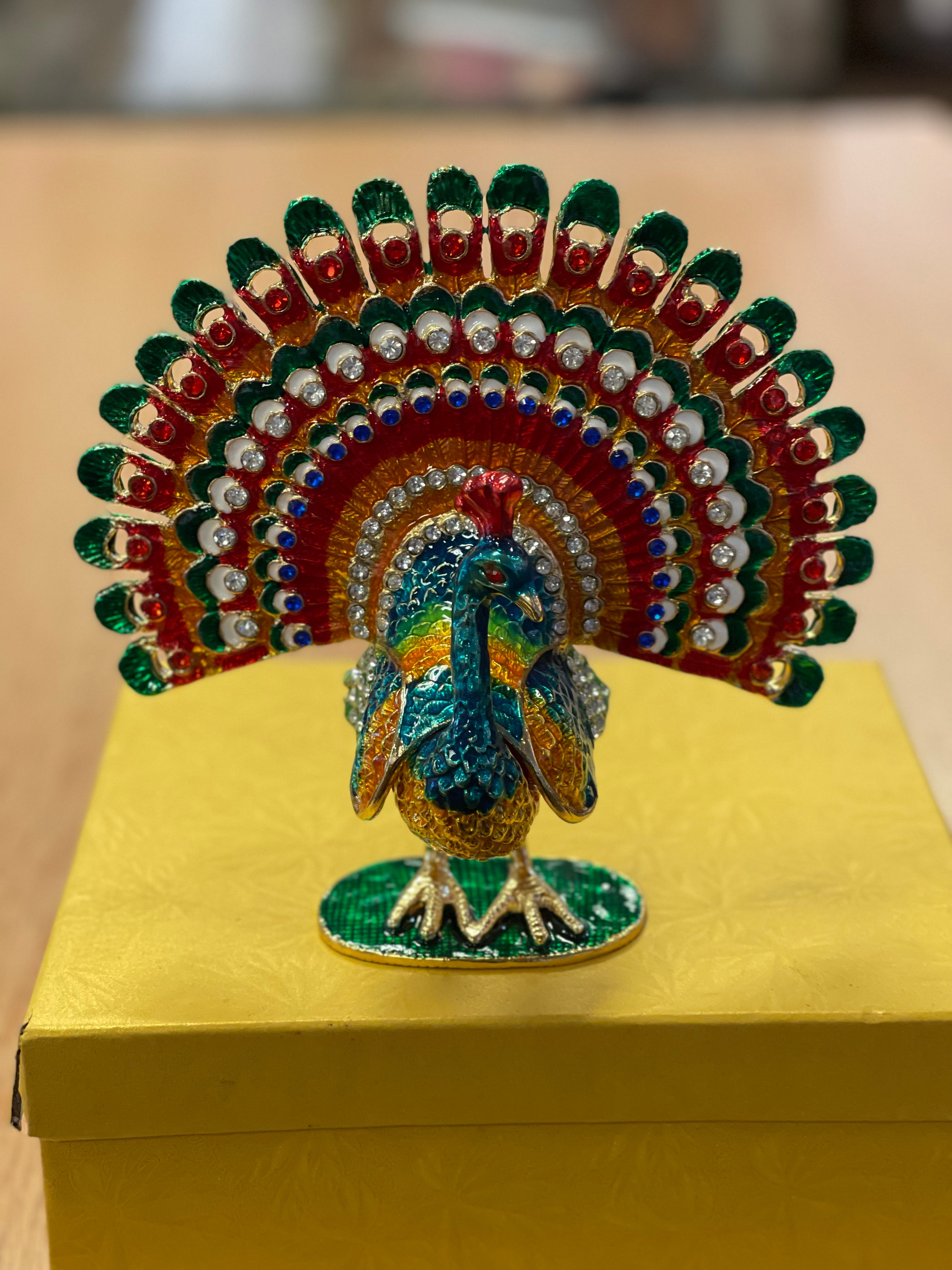 Brass/Metallic Peacock statue