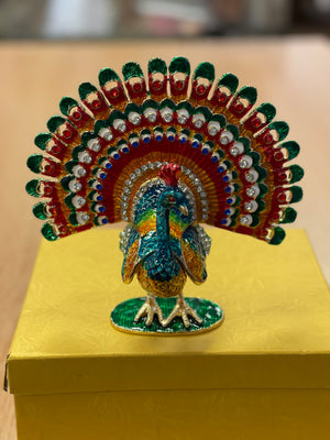 Brass/Metallic Peacock statue