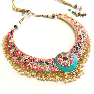 Meenakari Handpainted Necklace Set