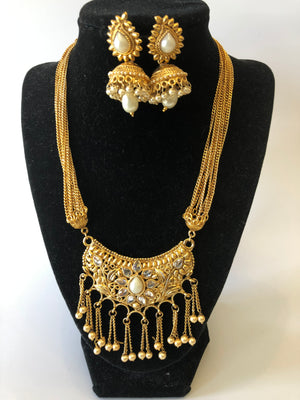 Indian Traditional Style Gold Polished Necklace