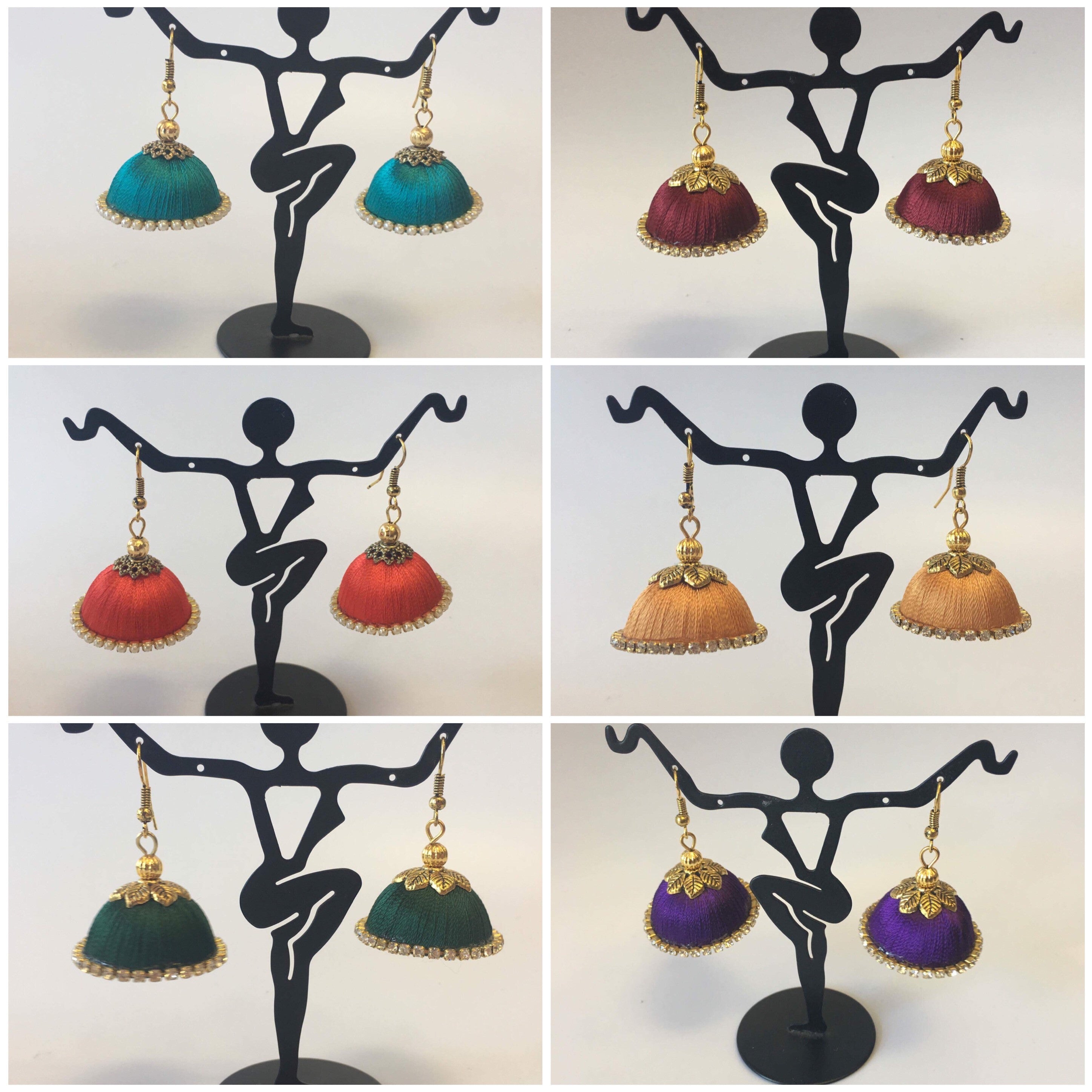 Handmade Silk Thread Earrings - Sarang