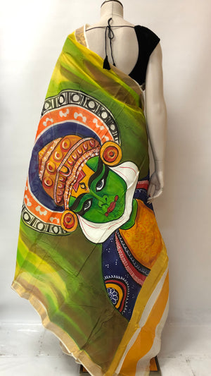 Hand painted Kerala Cotton Cotton Saree