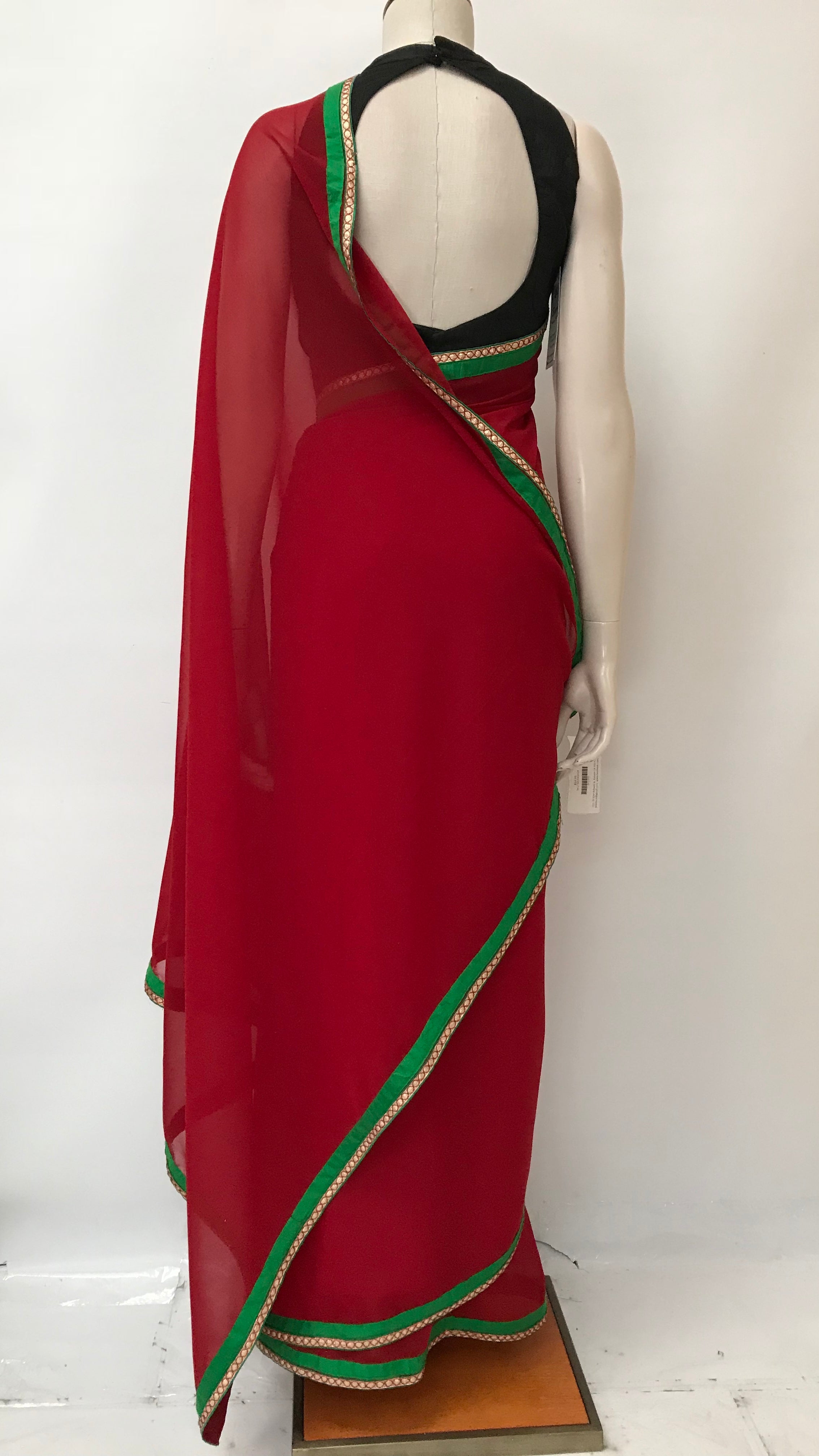 Georgette Saree with Decorative Border -Maroon