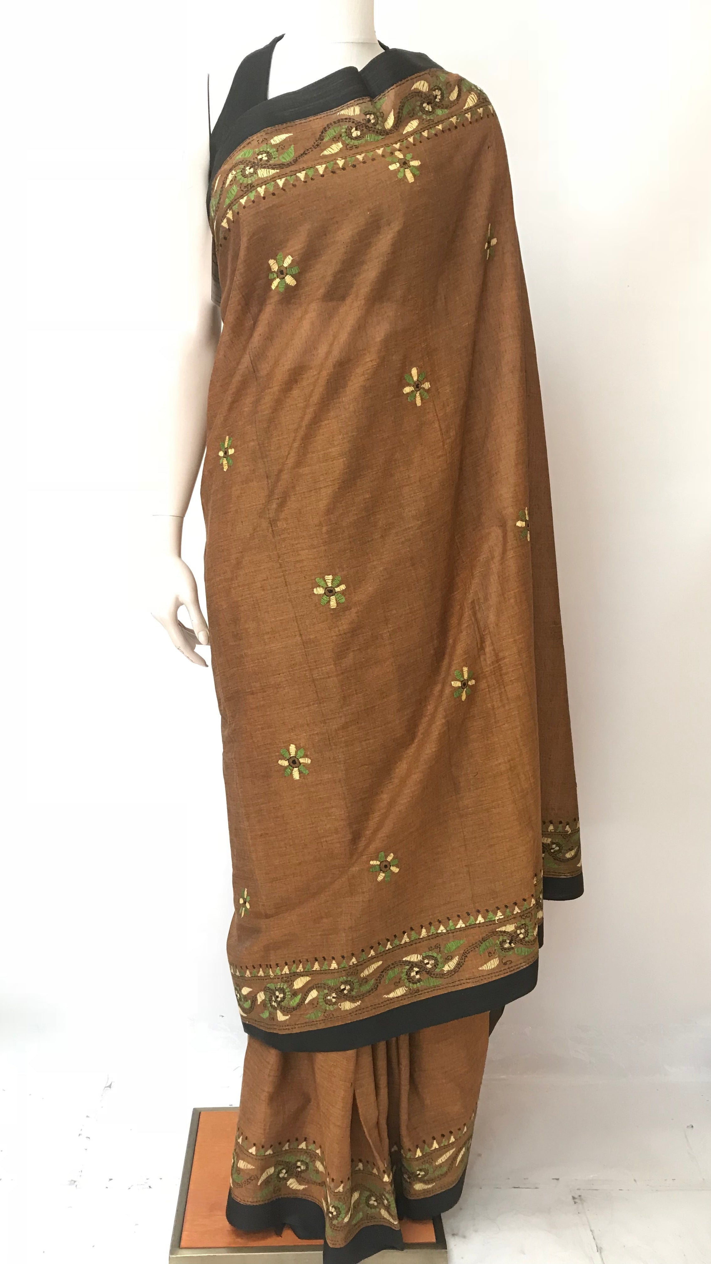 Kantha Work Saree