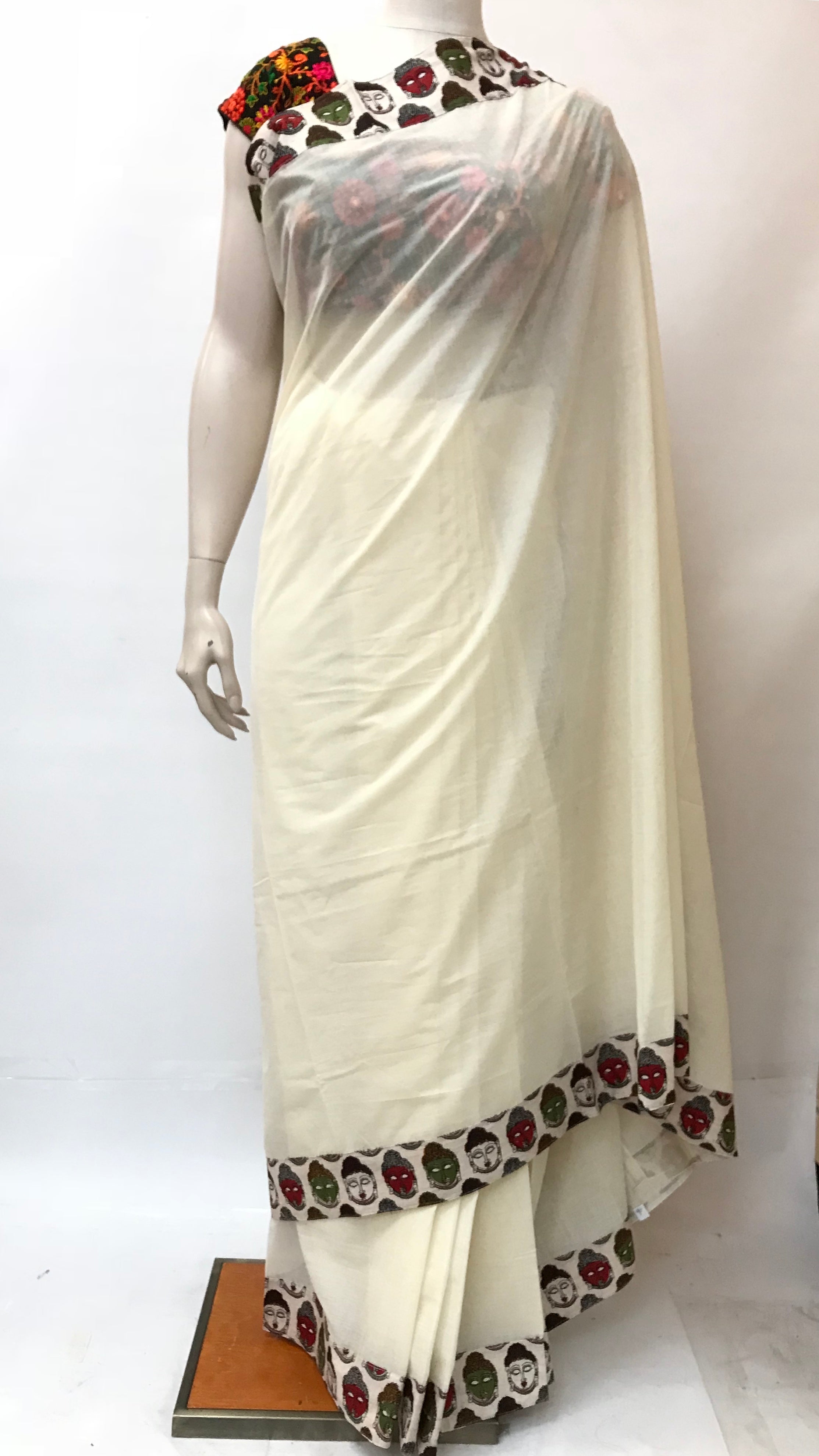 Kerala Cotton Kalamkari Saree