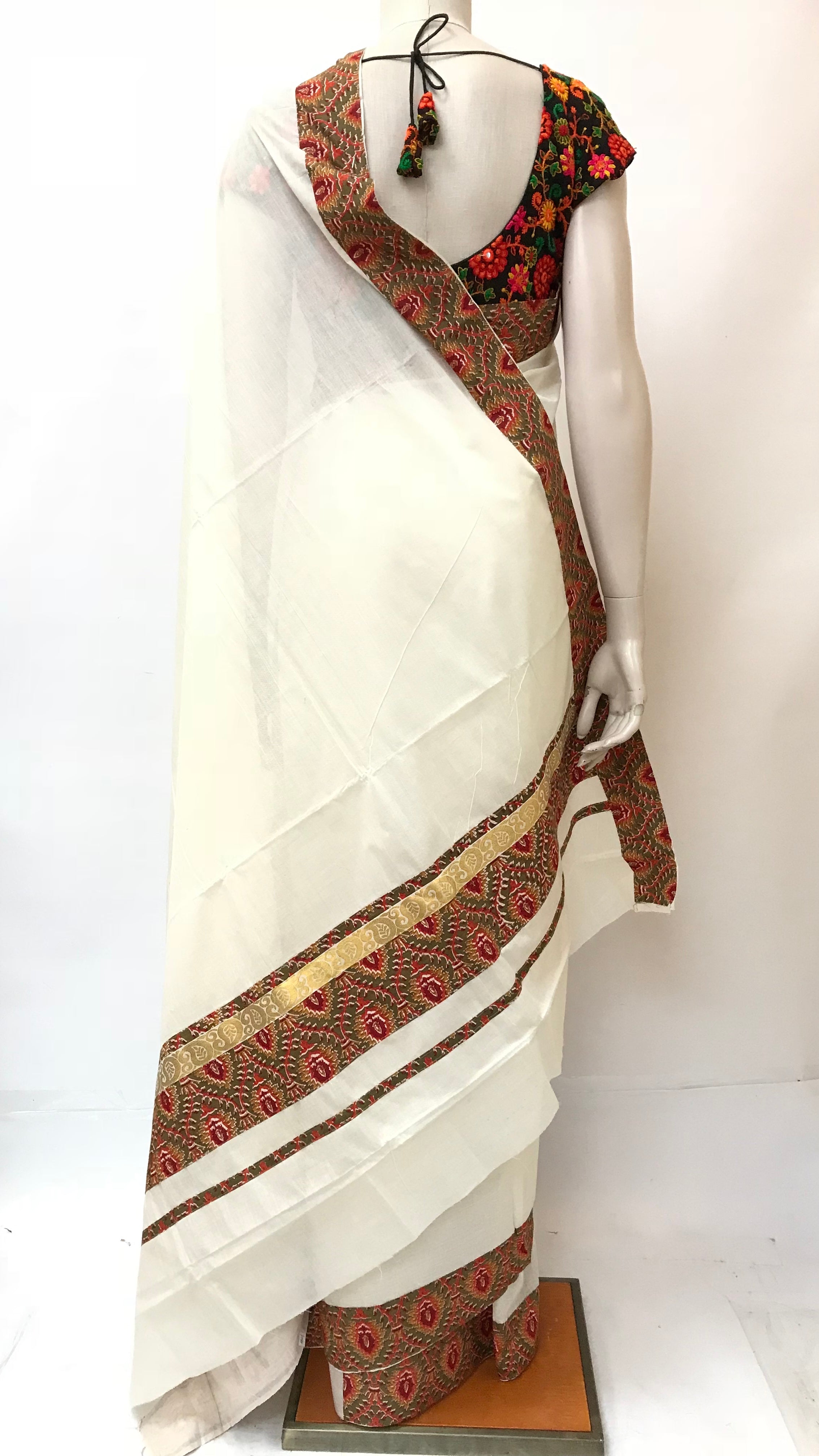 Kerala Cotton Kalamkari Saree