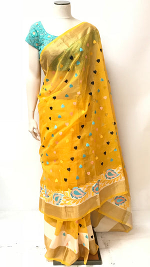 Jamdani Saree with Embroidery