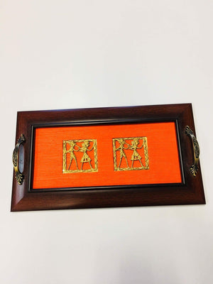 Handcrafted Dhokra Tray And Coaster Set