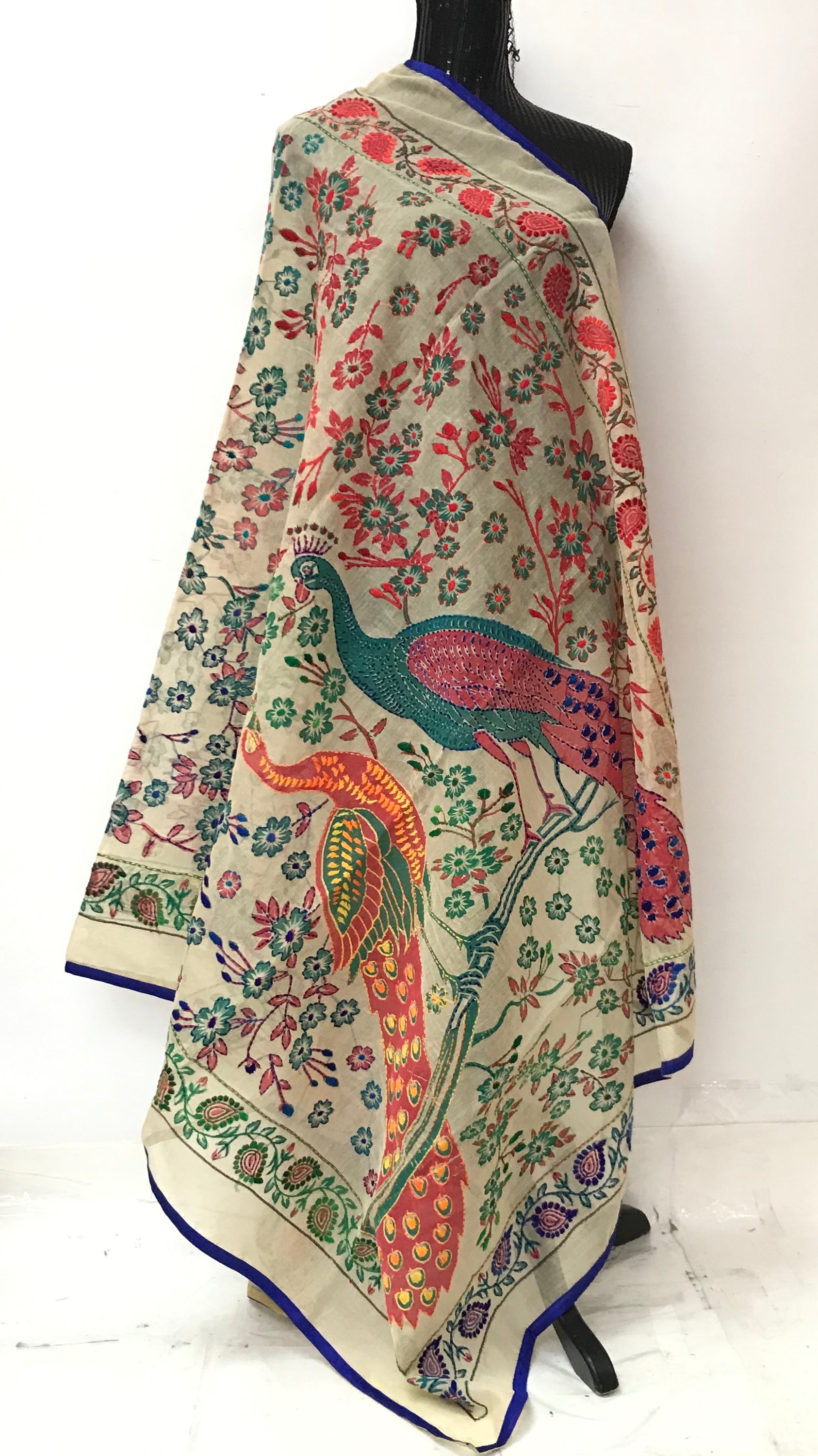 EMBROIDERED COTTON PRINTED DUPATTA