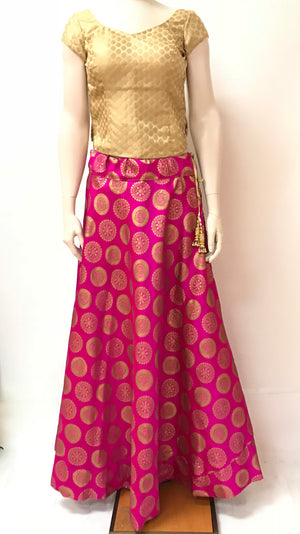 Banarasi Skirt-Pink