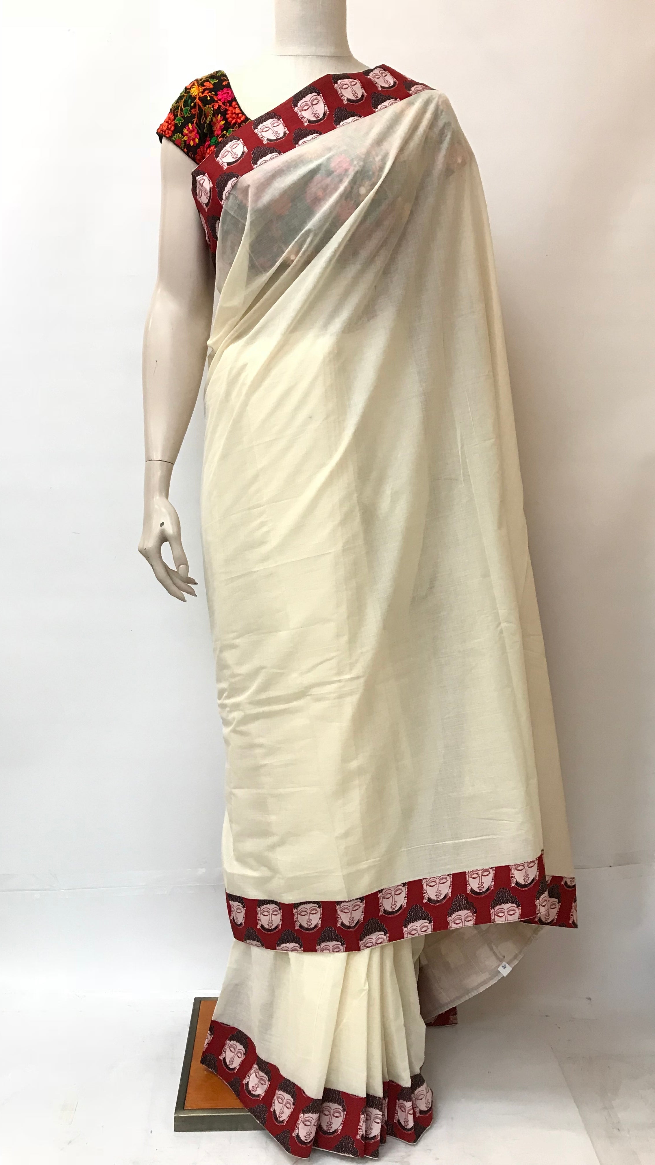 Kerala Cotton Kalamkari Saree