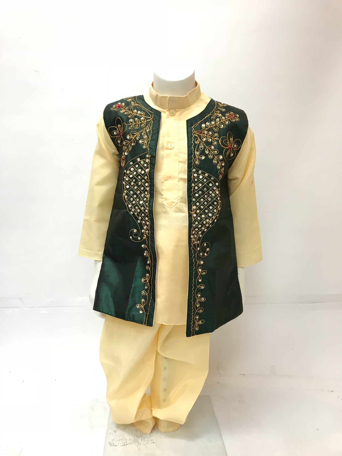 Designer kids indowestern sherwani/kid indian suit/handmade sherwani f –  Ethnic World