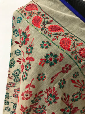 EMBROIDERED COTTON PRINTED DUPATTA