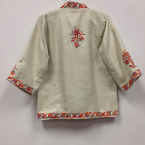 Kashmiri Embroidery Silk Jacket - Sarang