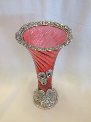 Red Antique Flower Vase - 2